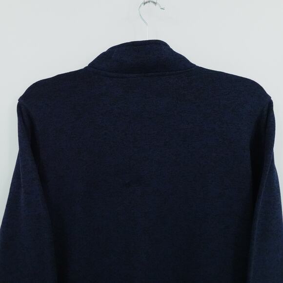 Ducks Unlimited Sweater Mens Medium Blue 1/4 Zip Fleece Preppy Outdoors Pockets - Picture 11 of 14
